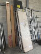 Assorted Worktops & Kickboards, as set out against wall