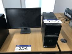 Dell Vostro 220 Intel Pentium Personal Computer, with flat screen monitor (hard disk removed)
