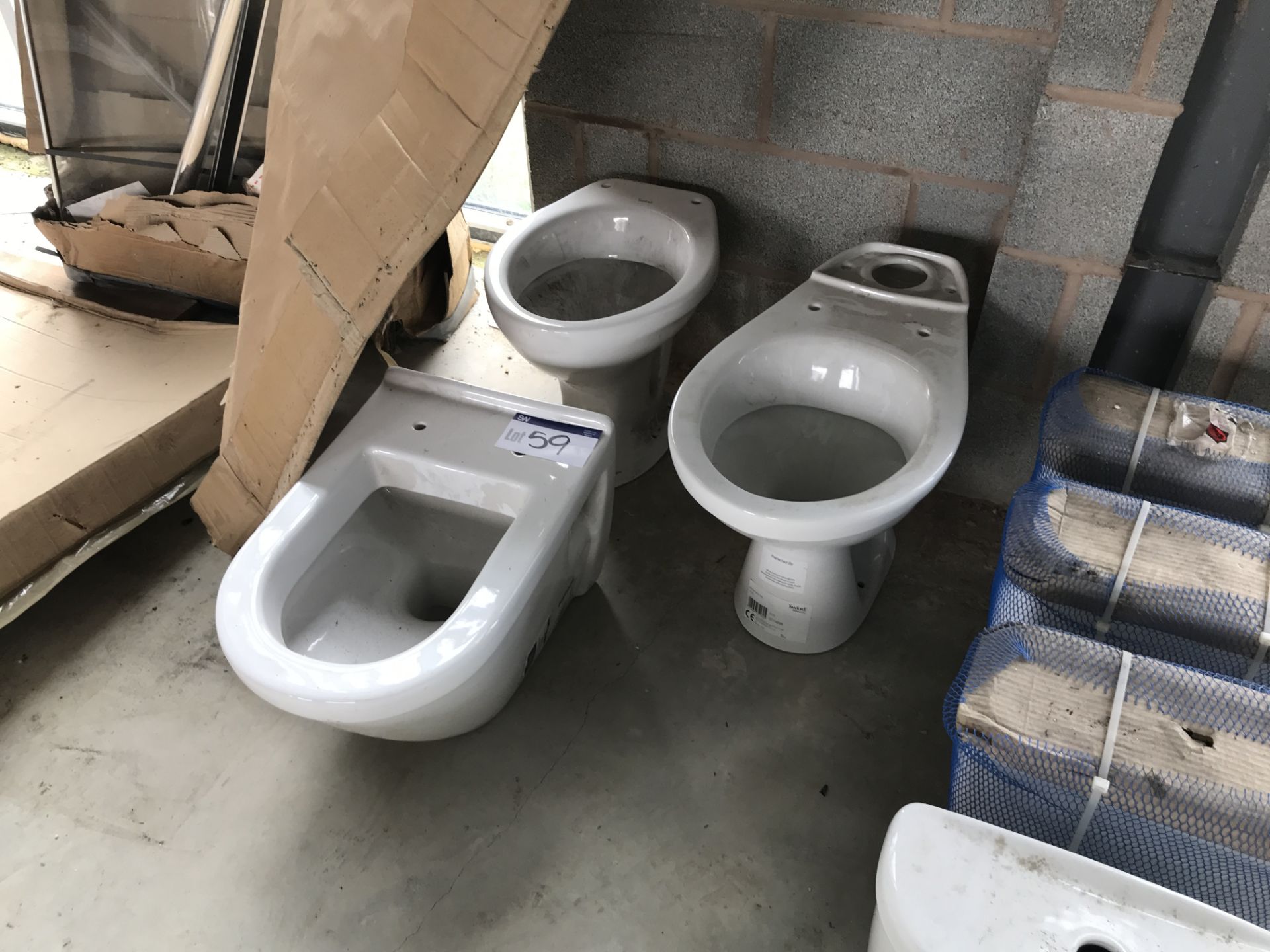 Toilets & Cisterns, as set out on ground