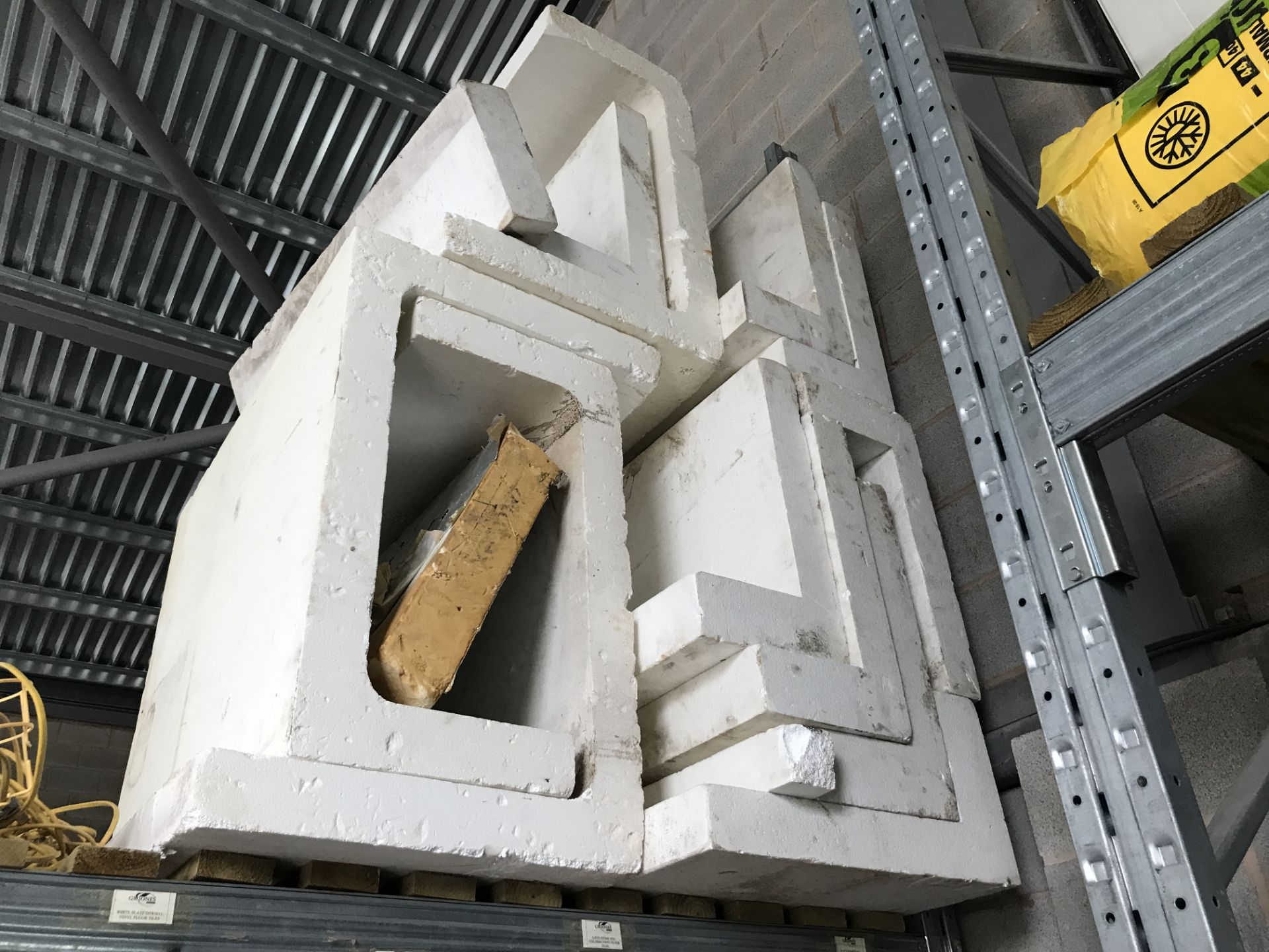 Assorted Polystyrene Sections, as set out on top bay of rack