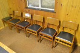 Six Wood Framed Stand Chairs
