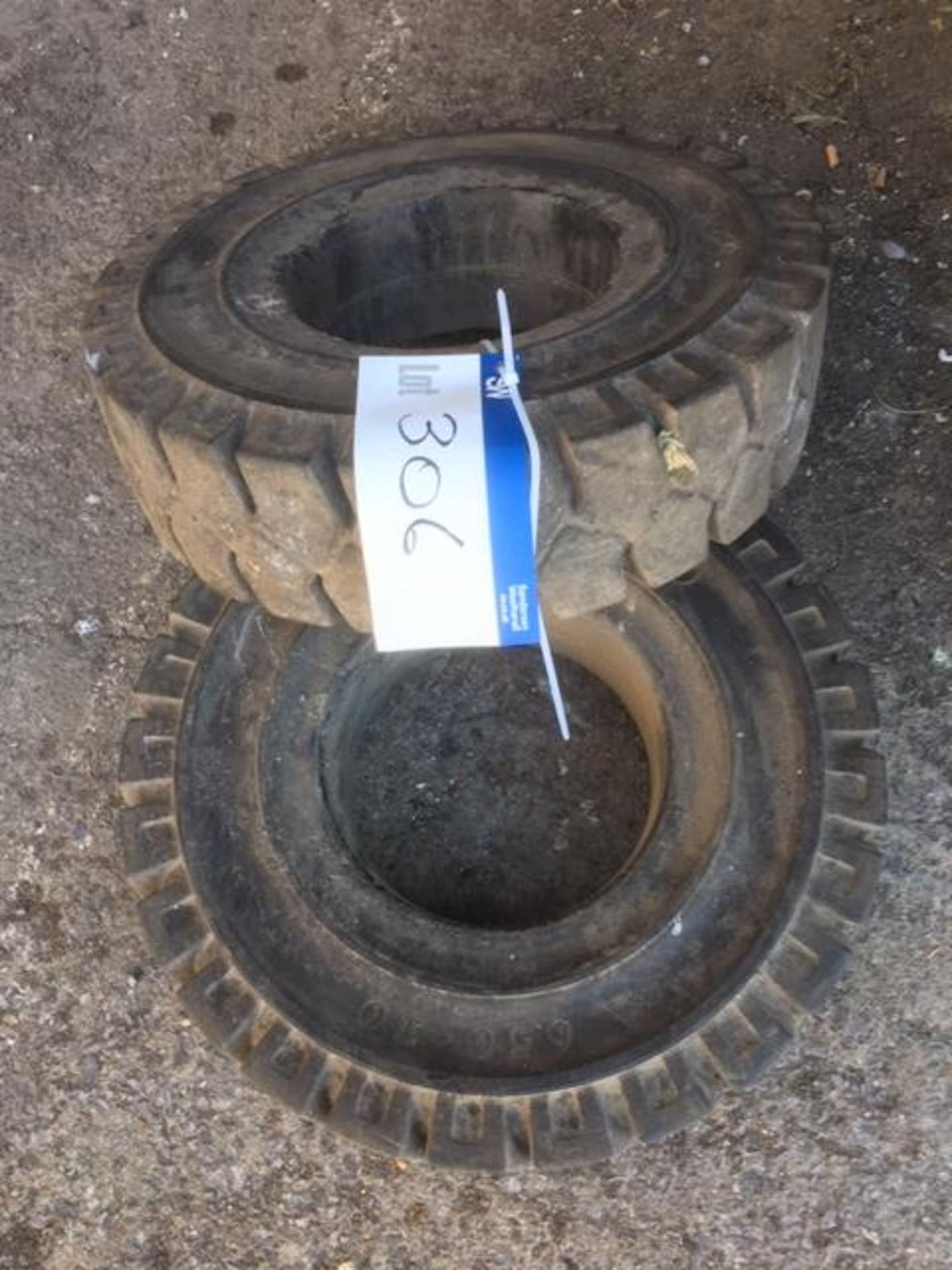 Two Solid Rubber Fork Truck Tyres, each 6.50 - 10 - Image 2 of 2