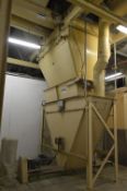 Milne 1 tonne Loadcell Hopper Weigher, approx. 1.3m x 1.8m x 1.7m deep, with four loadcells,