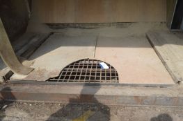 Steel Intake Pit, 2.3m x 2m x 1.25m deep, with discharge screw conveyor, approx. 6m fitted