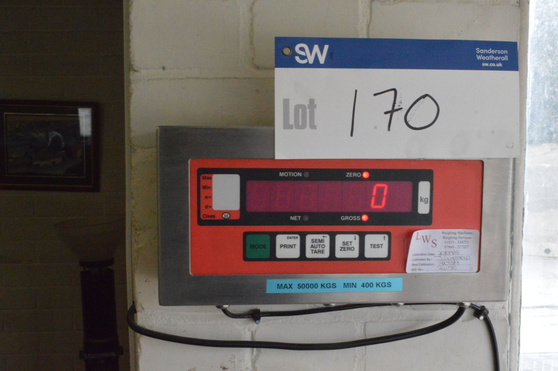 50,000kg cap. Weighbridge Digital Read Out