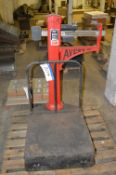Avery 3205ABA Sliding Weight Head Stock Platform Weighing Machine, 210kg, serial no. S-570311