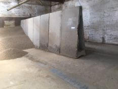Seven Pre-Cast Concrete A-Frame Grain Walling Sections, each approx. 1.2m x 700mm x 2.4m high (SEE