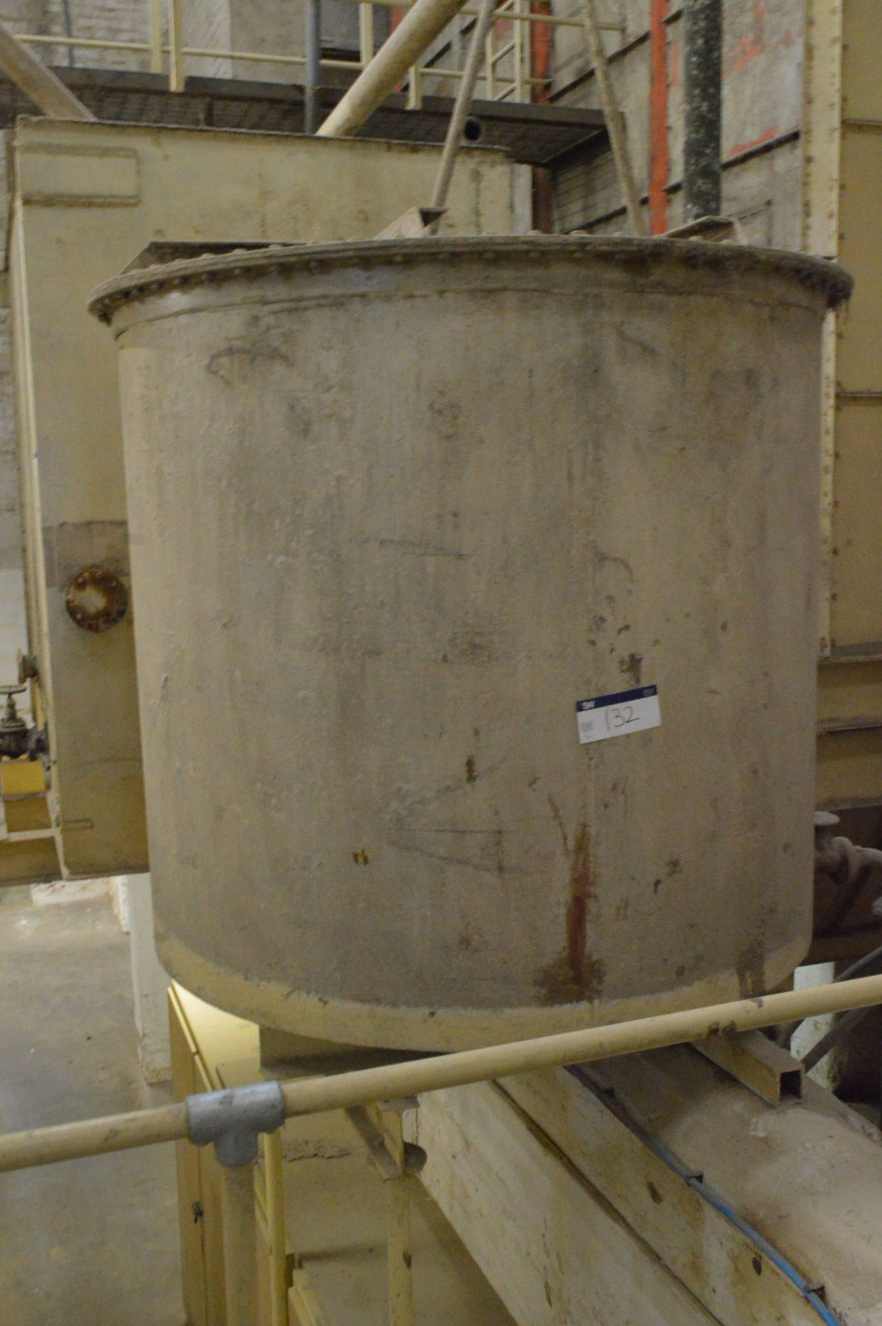 Welded Steel Molasses Storage Tank, approx. 2m dia. x approx. 1.8m deep