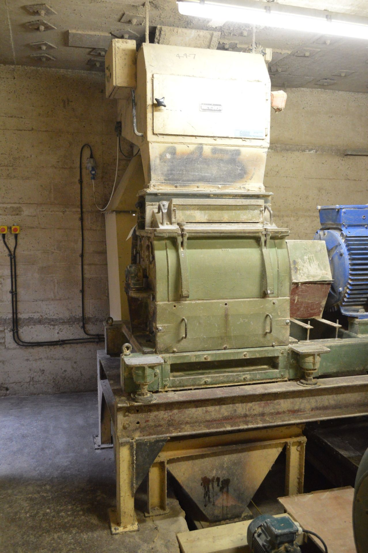 Christy & Norris X26/2 HAMMER MILL GRINDER, with Brook CP 150kW electric motor, 2965rpm, Tietjen