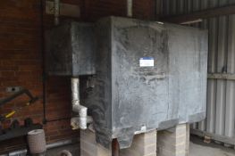 Stainless Steel Condensate Return Tank, approx. 1.7m x 1m x 1.3m deep, with insulated lagging