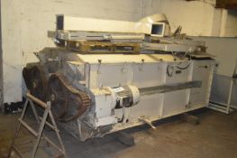 Berg M020 STEEL-CASED HORIZONTAL TWIN RIBBON BLADED MIXER, serial no. 226, with two geared