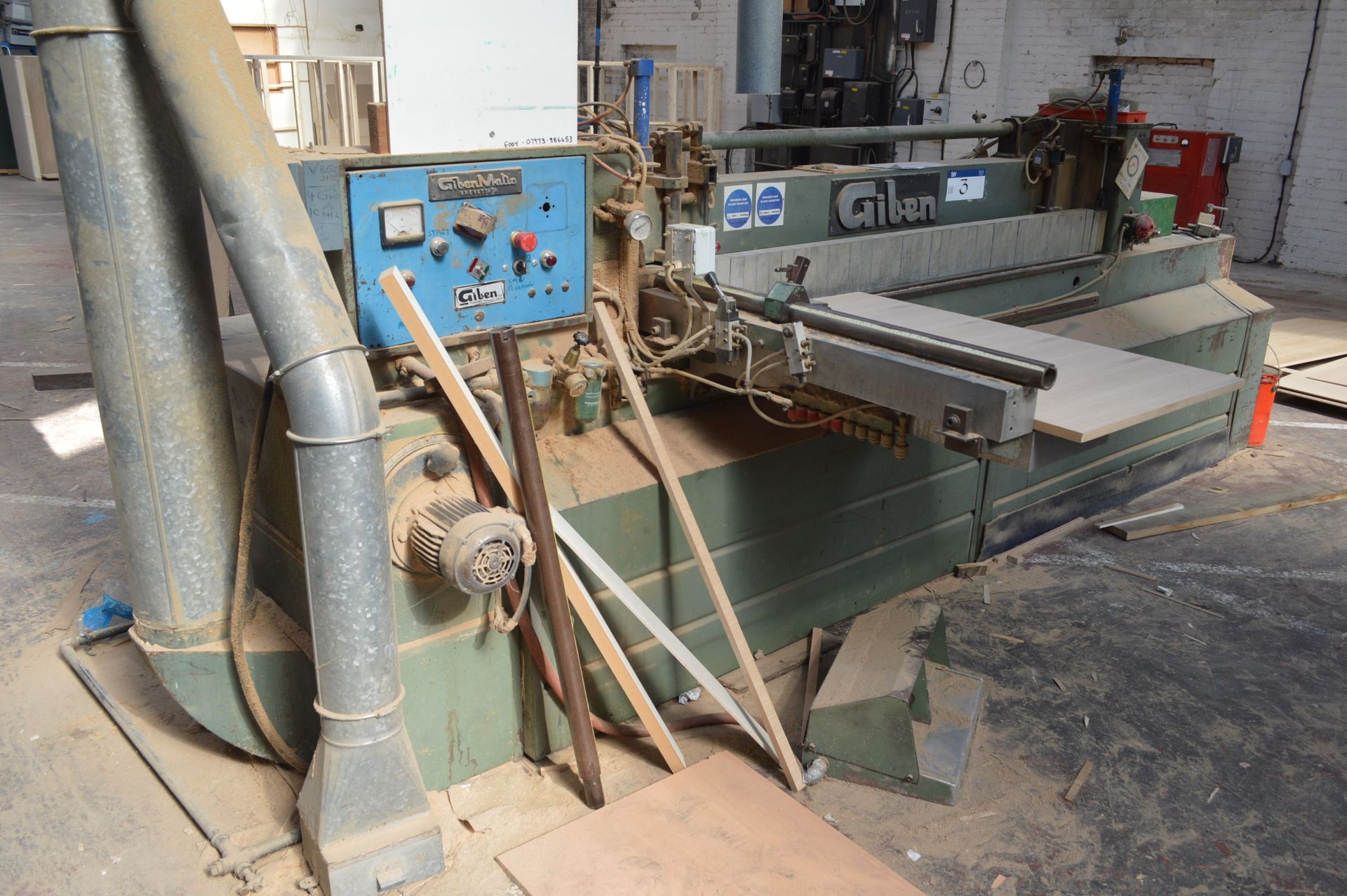 Gibenmatic 2m CROSS CUT SAW, with vacuum bed, approx. 3.3m x 2m - Image 2 of 7