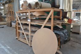 Timber Rack & Contents, comprising mainly veneers