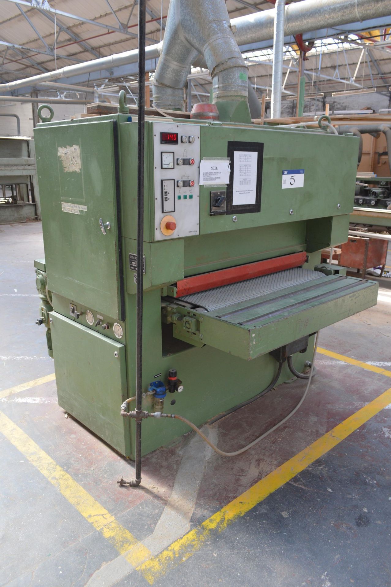 Gebr Butfering AWS1100mm WIDE BELT SANDER, serial no. 9925417, year of manufacture 1988 - Image 2 of 5