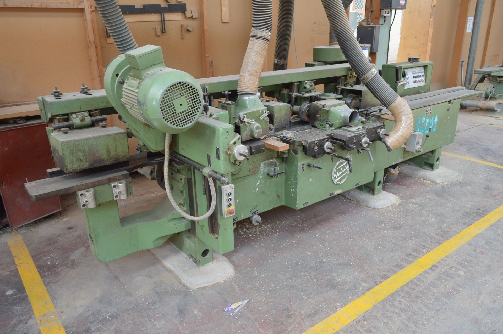 Weinig U17A 7-HEAD THROUGH FEED MOULDER, serial no. 1164/727, with extraction ducting to first 90° - Image 2 of 6
