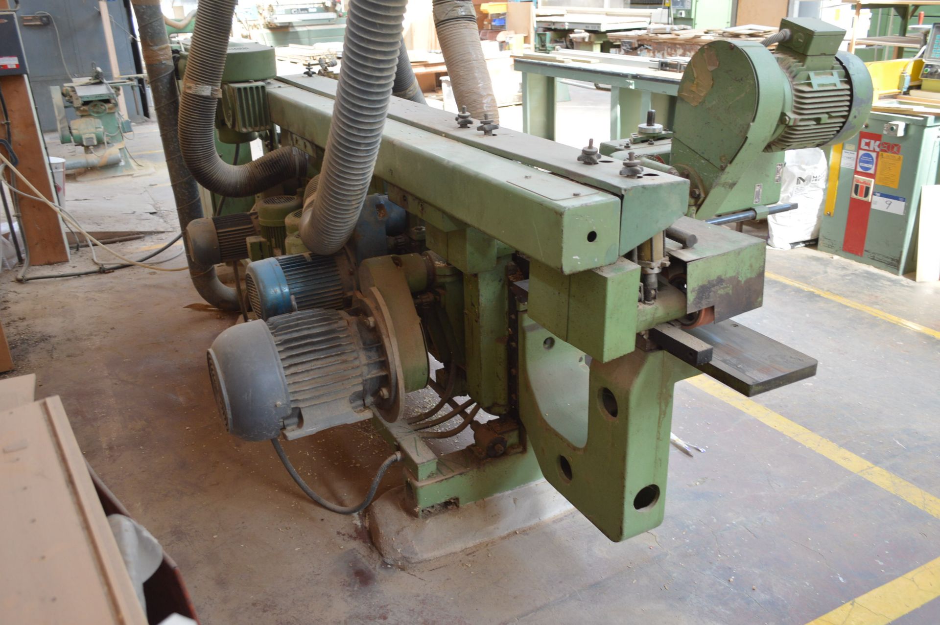 Weinig U17A 7-HEAD THROUGH FEED MOULDER, serial no. 1164/727, with extraction ducting to first 90° - Image 3 of 6