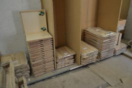 Stock of Deep & Shallow Flat Pack Drawer Packs, throughout room, with solid beech fronts