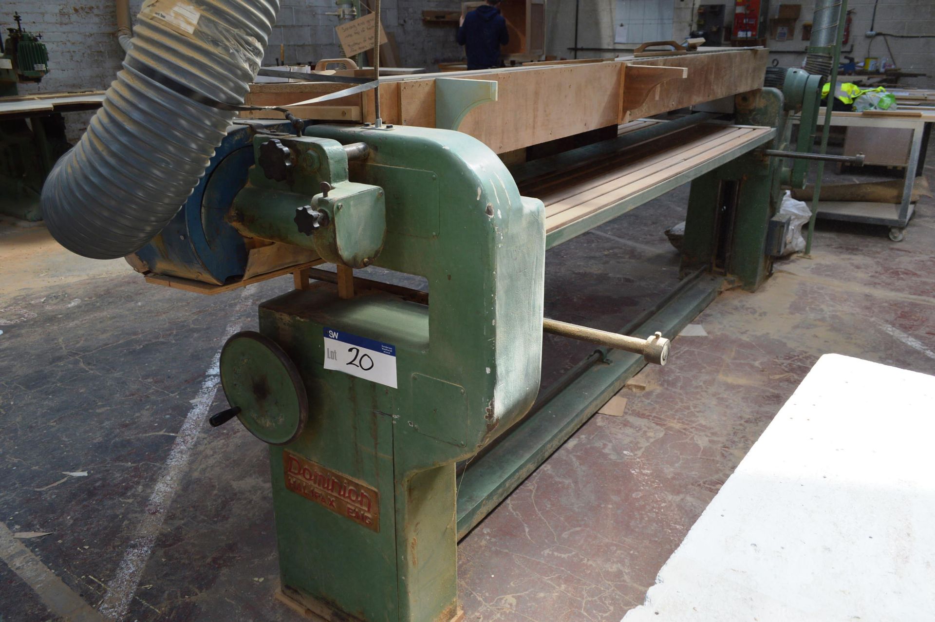 Dominion DDA OVERHEAD PAD SANDER, serial no. 169, with flexible and spiral wound ducting to and - Image 4 of 5