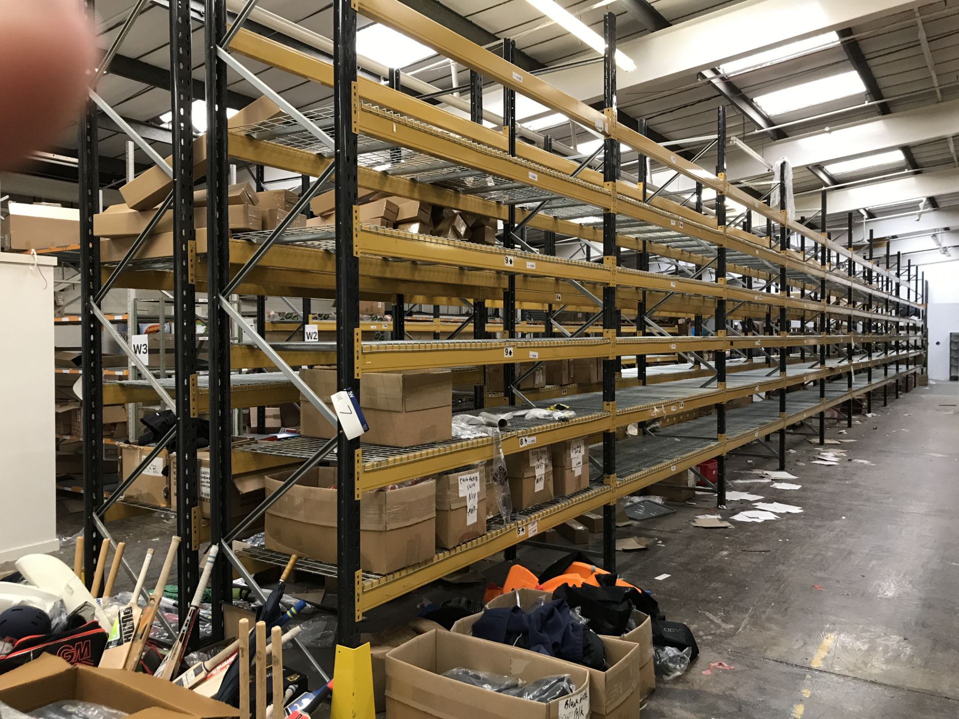 Link 51 11-Bay Mainly Six-Tier Boltless Pallet Racking, each bay approx. 2.8m long x 4m high x 900mm