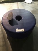 Circular Leather Effect Upholstered Bench