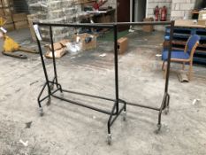 Two Mobile Clothing Rails