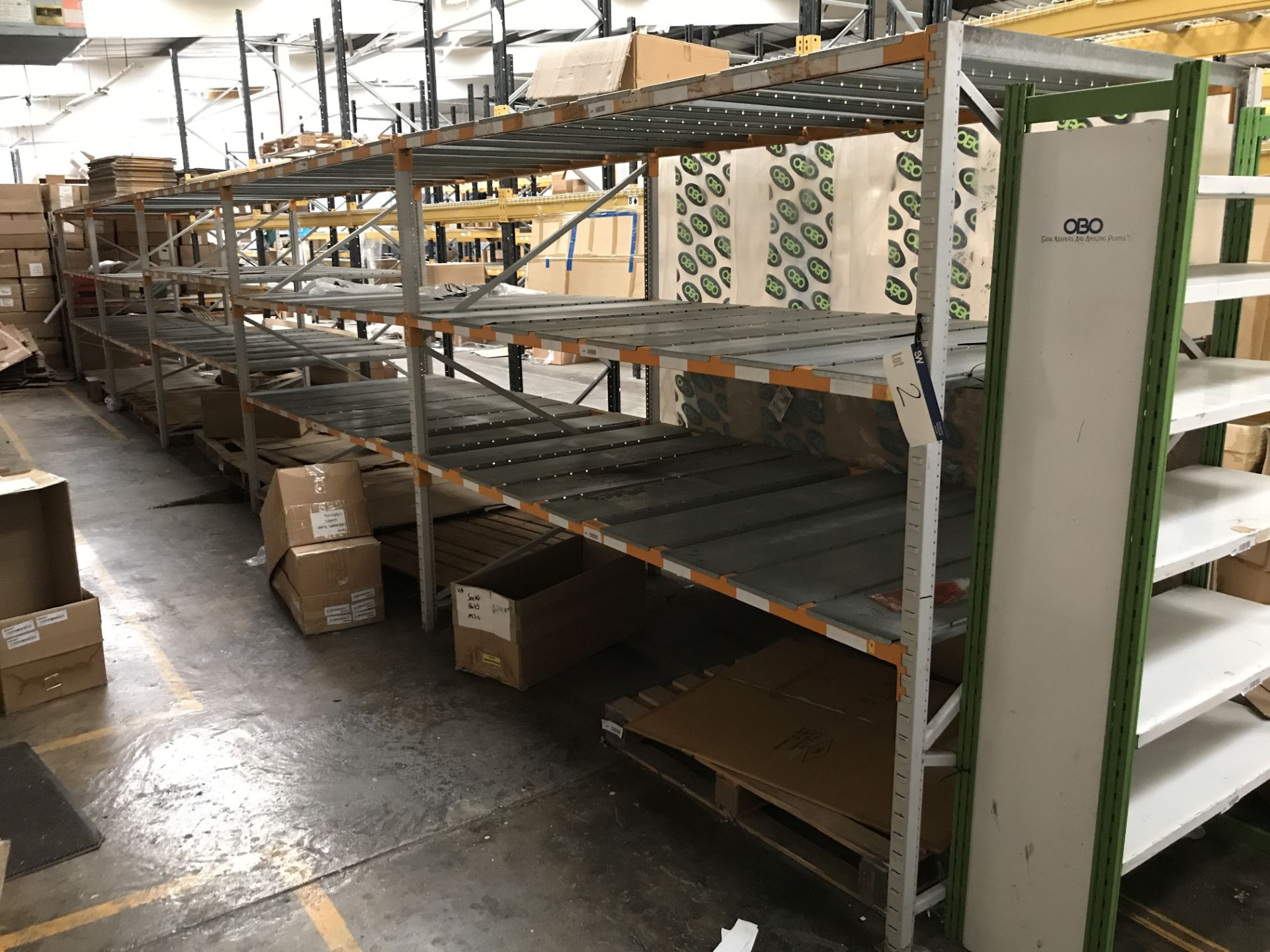 Six-Bay Three-Tier Boltless Pallet Racking, each bay approx. 2.7m long x 4m high x 900mm deep ( - Image 2 of 8