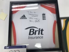 Framed Signed Cricket Jersey