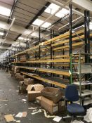Link 51 11-Bay Mainly Four/ Two-Tier Boltless Pallet Racking, each bay approx. 2.8m long x 4m high x