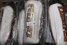 14 Fighters Only MMA Shin Guards - White S/M