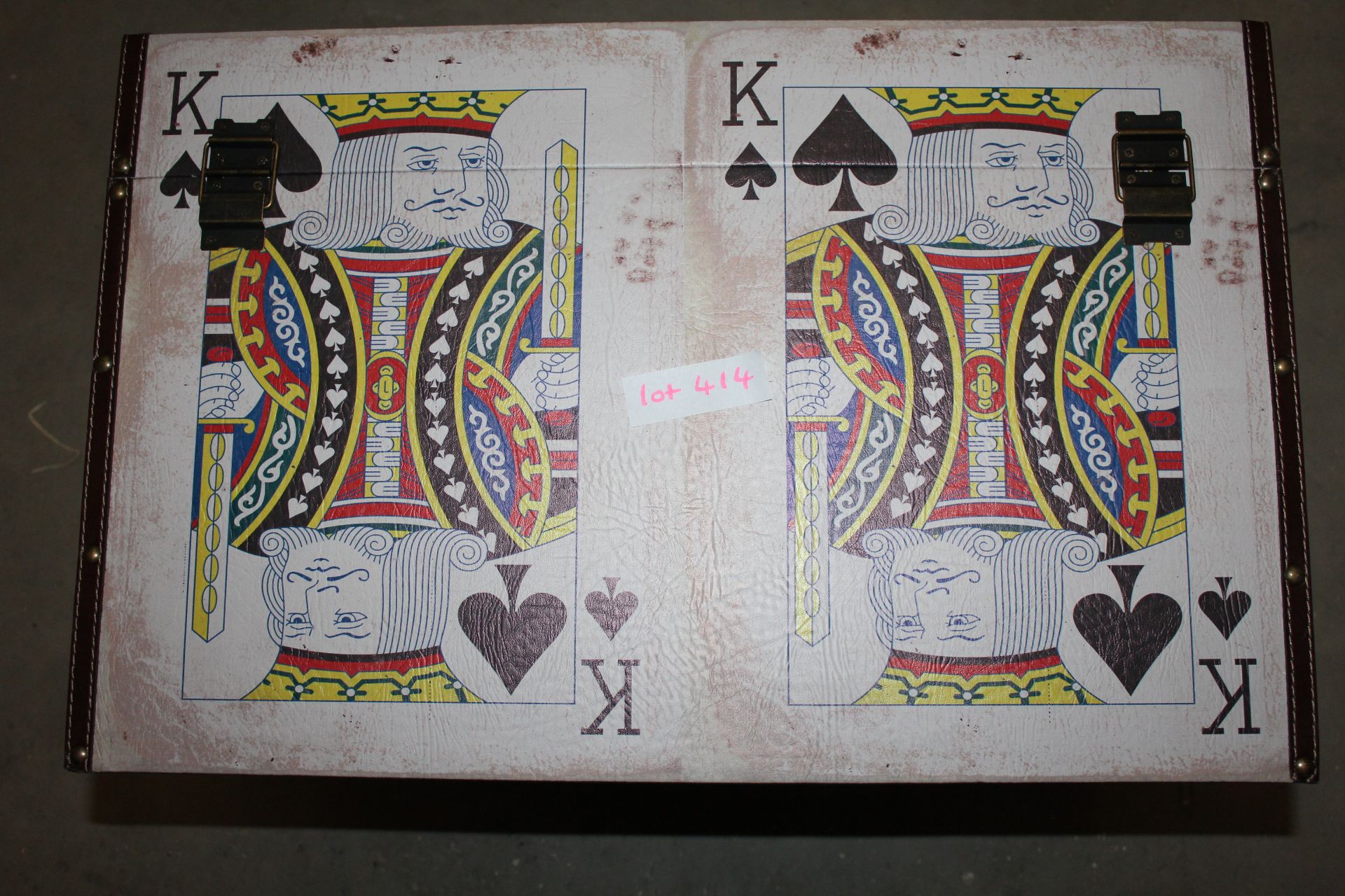 Eight Playing Cards Set of Three Wooden Boxes