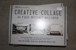 Three Creative Collage 64 Piece Designer Wallpaper