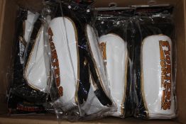Approx. 40 Fighters Only Shin Guards - White S/M