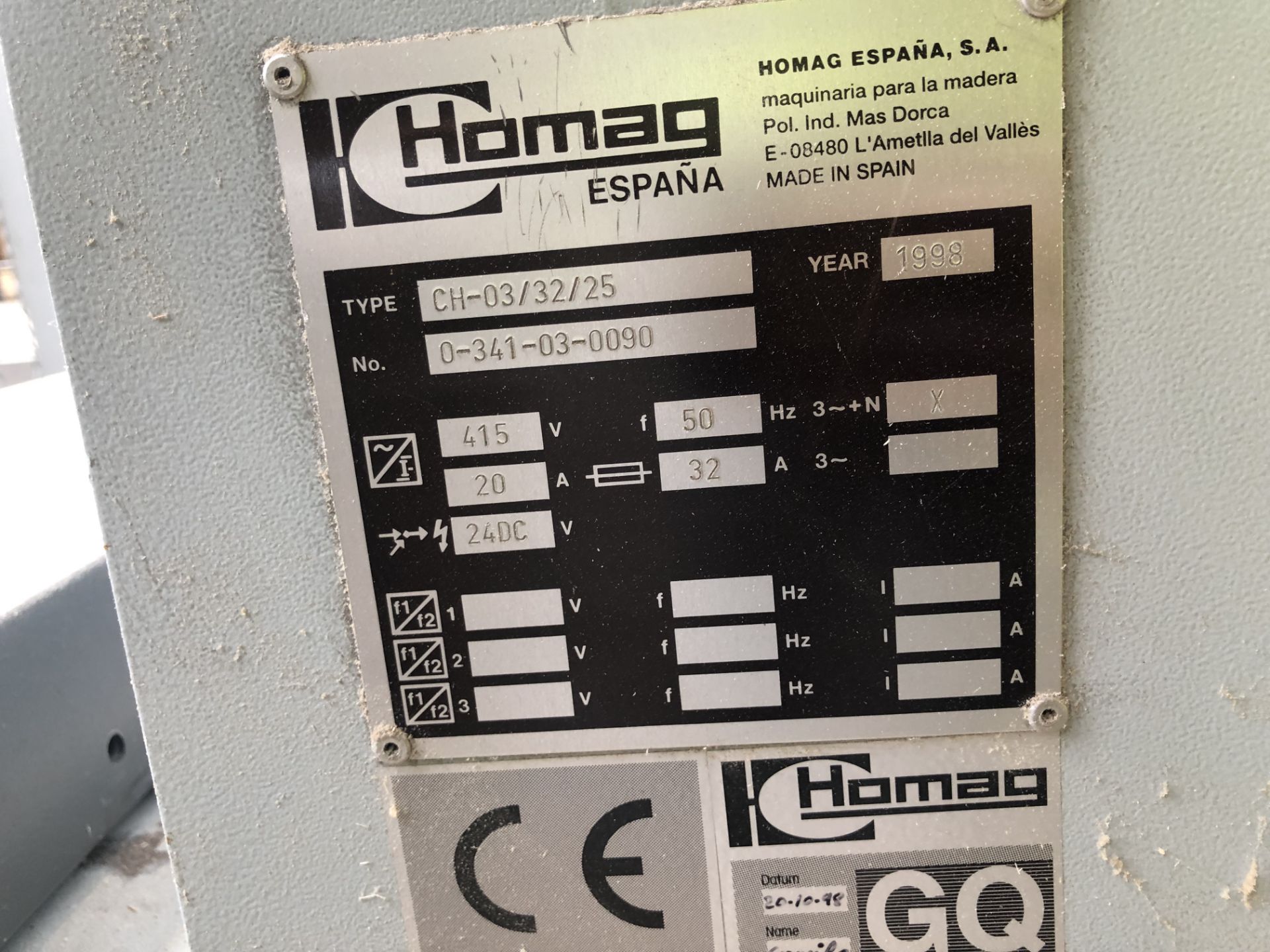 Homag Optimat CH-03/32/25 BEAM SAW, serial no. 0-3 - Image 3 of 9