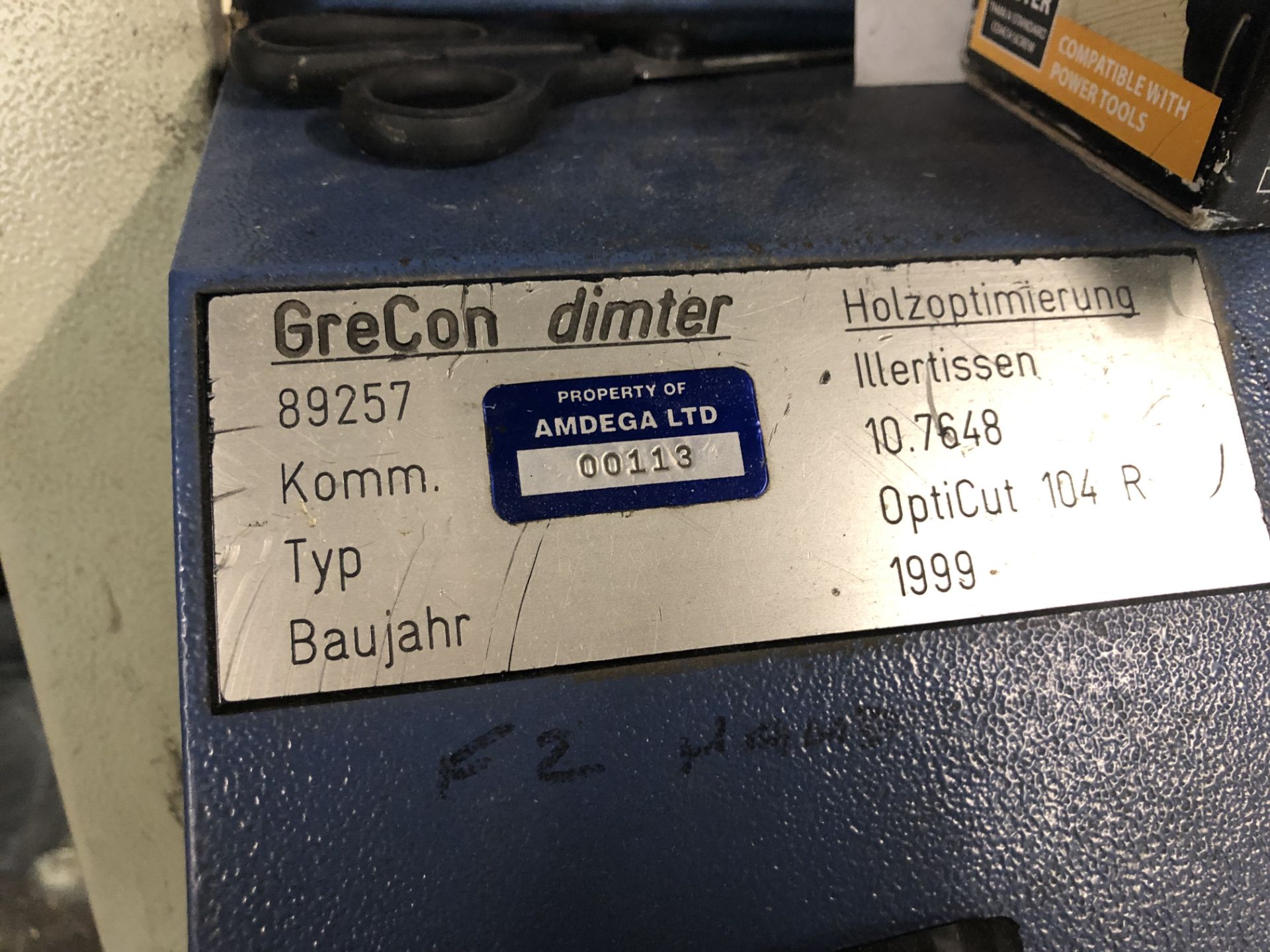 Grecon Dimter Optiout 104R Automatic Cut-Off Saw, - Image 2 of 11