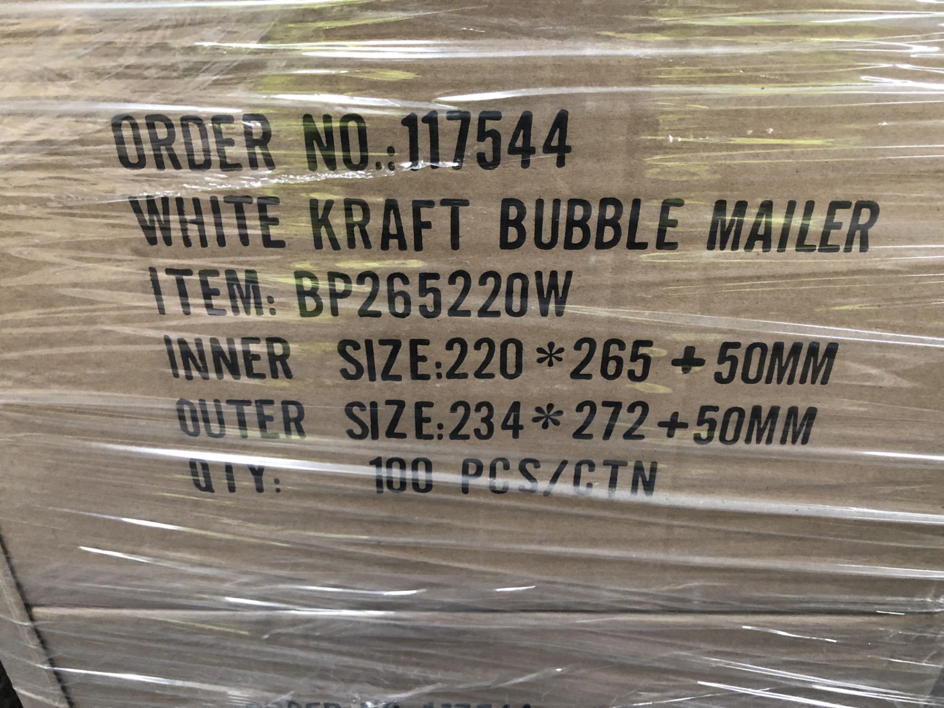 White Kraft Bubble Mailer, box quantity of 100, 23 - Image 2 of 2