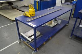 Mobile Steel Bench, approx. 2.4m x 800mm
