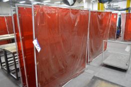 Seven Futuris Orange Welding Screens, each approx.