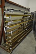 STOCK OF COPPER BUS BAR, on rack, varying thicknes