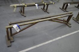 Two Steel Trestles, each approx. 2060mm x 460mm hi