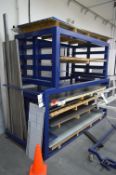 Fabricated Steel Nine Tier Sheet Stock Rack, appro