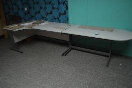 Two Cantilever Framed Desks