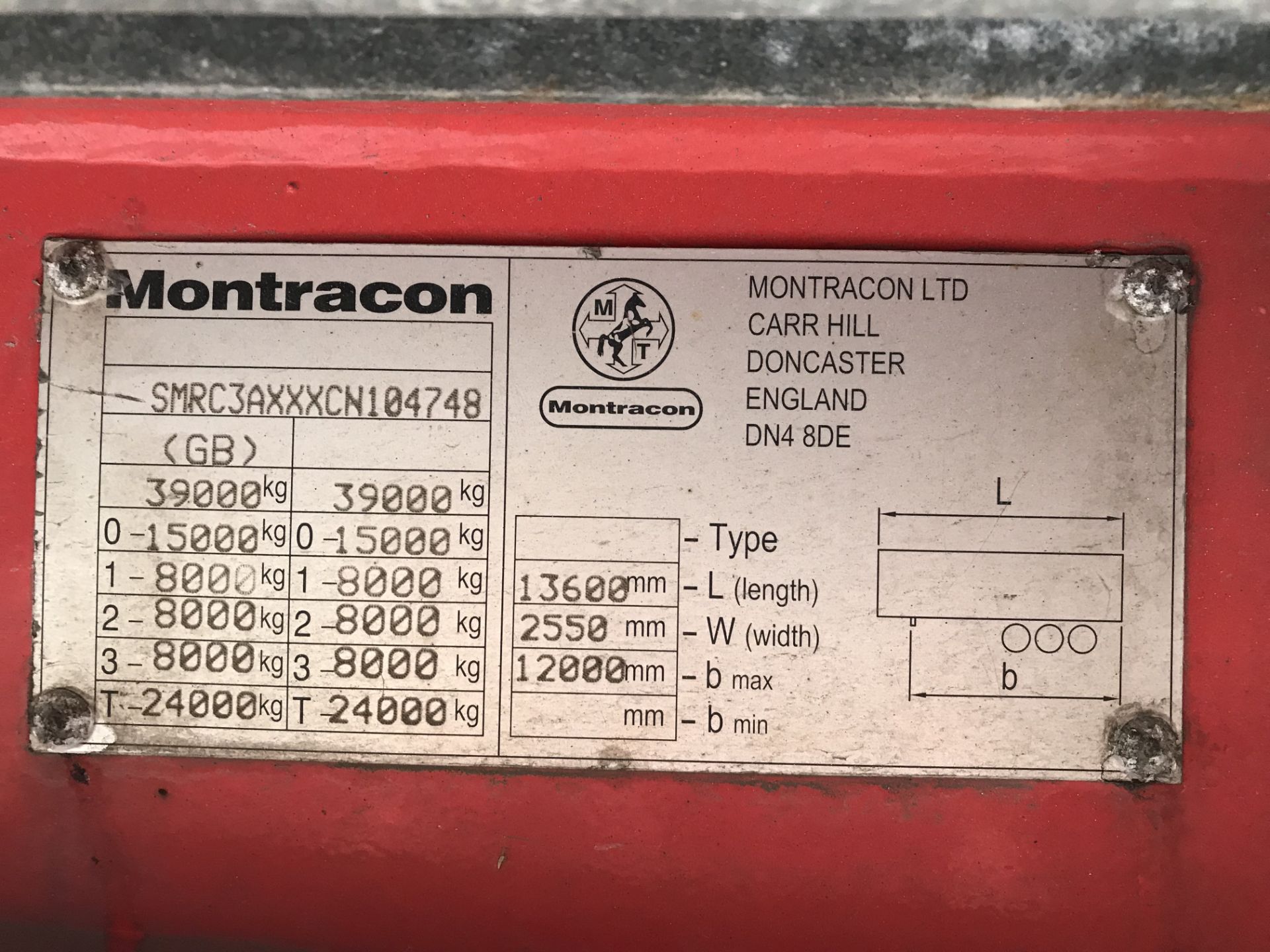 Montracon 13.6m Tri-Axle Curtain Side Semi Trailer - Image 6 of 7