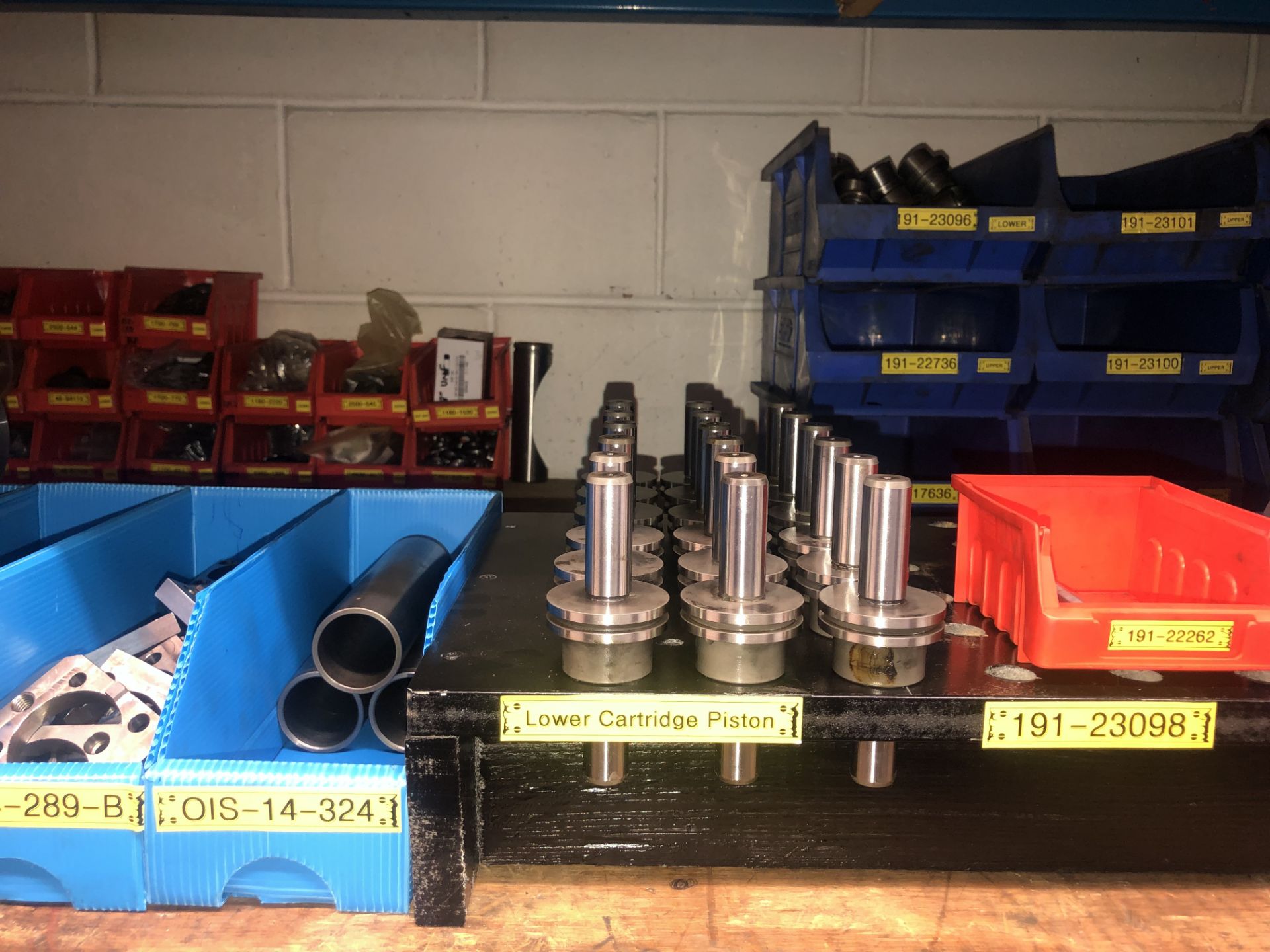 Assorted Fastenings, Fittings & Machine Parts, as set out on one tier of stock rack, including - Image 2 of 6