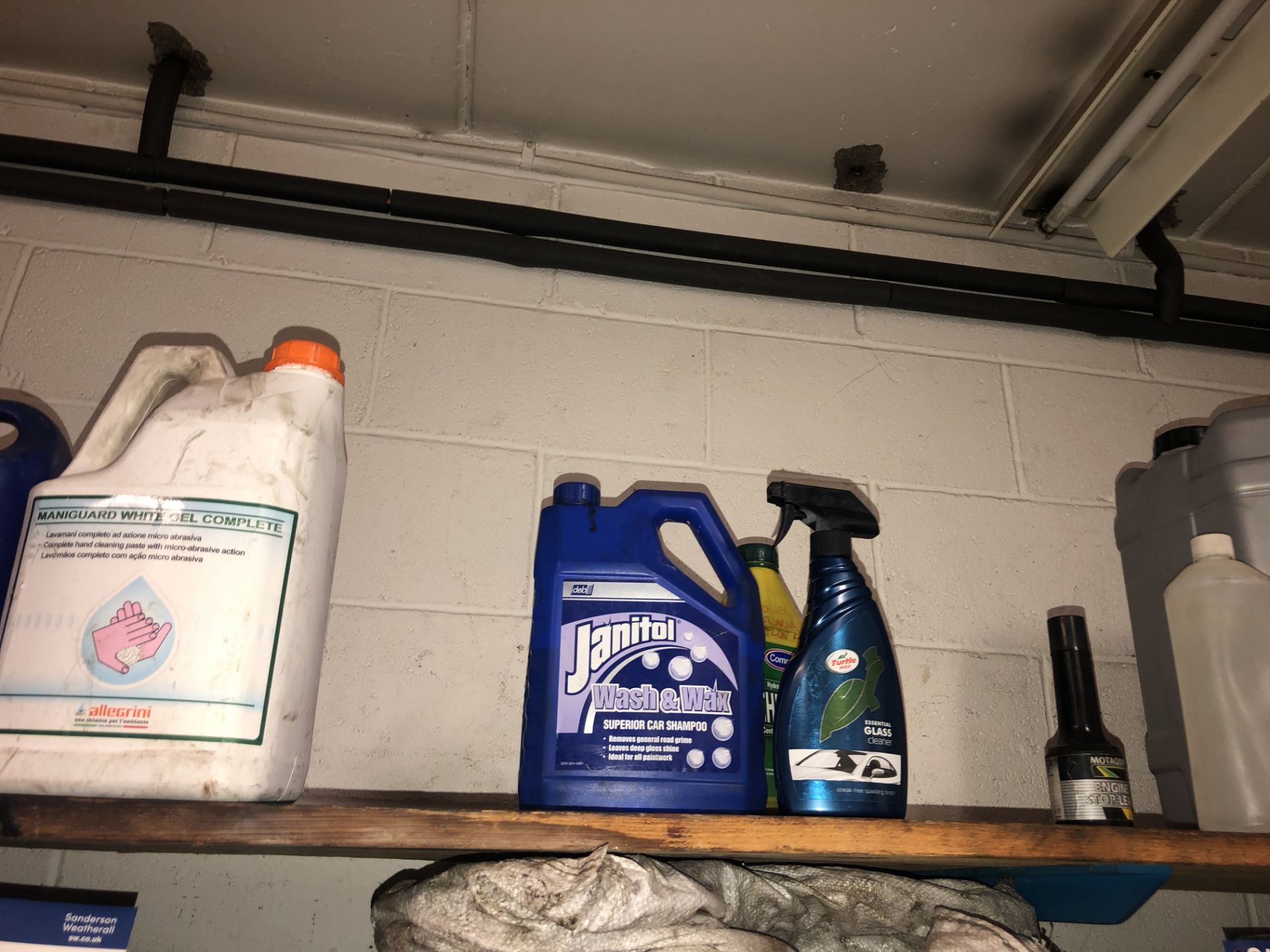 Quantity of Lubricants & Fluids, as set out on shelf above cabinet - Image 6 of 6