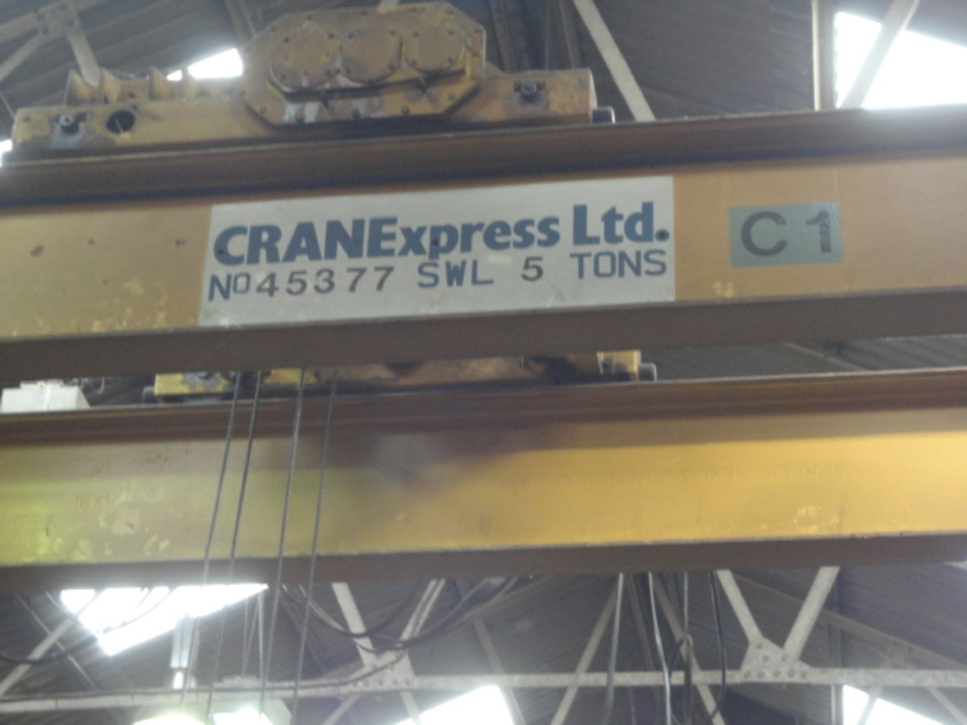 CRANExpress Ltd 5 ton Twin Girder Overhead Travelling Crane, approx. 6m long (reserve removal - Image 2 of 2