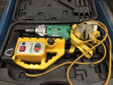 Powerbar PB32 Magnetic Drill, serial no. R0308, 110V, with carrycase