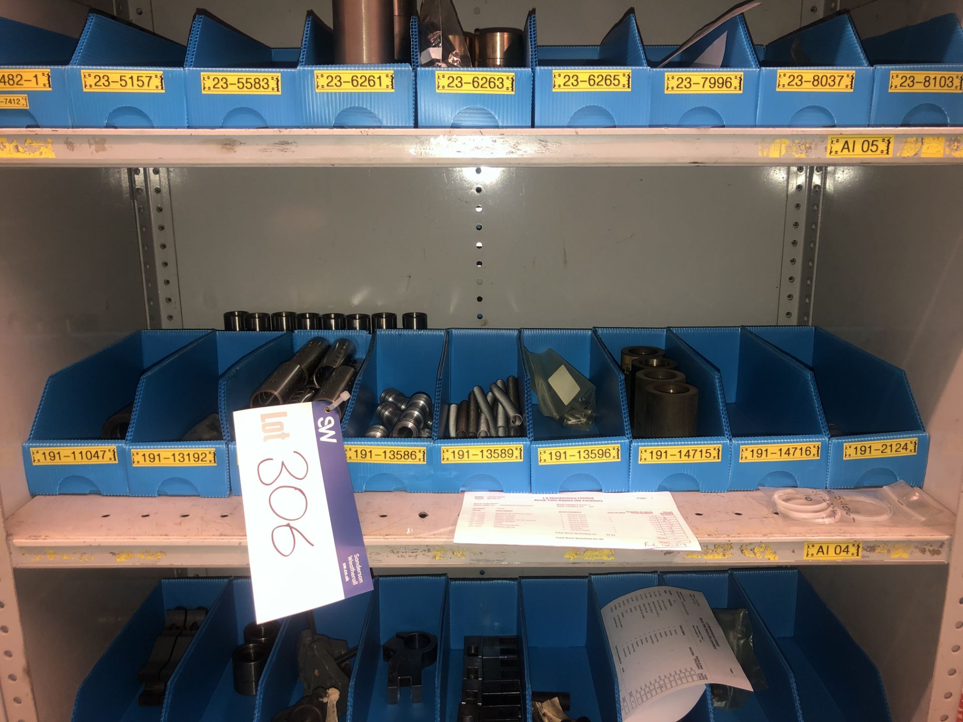 Assorted Fastenings, Fittings & Machine Parts, as set out on one bay of stock rack, including needle - Image 6 of 9