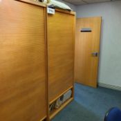 Tambour Door Cabinet (contents excluded)