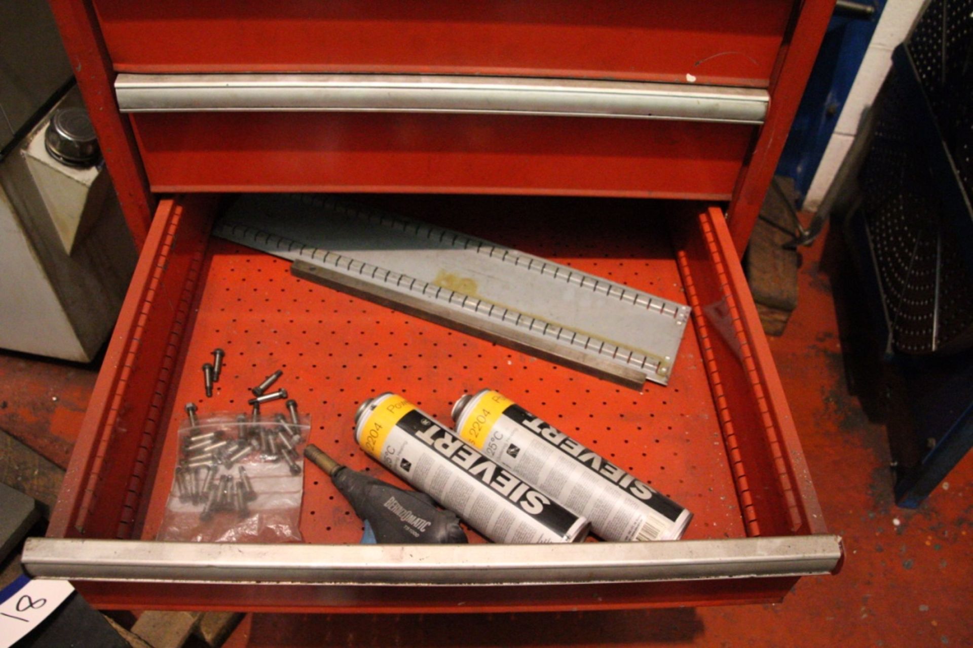 Multi-Drawer Mobile Steel Cabinet, with contents including plug gauges and machine tooling - Image 5 of 11