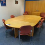Meeting Tables, with chairs and double door cupboard